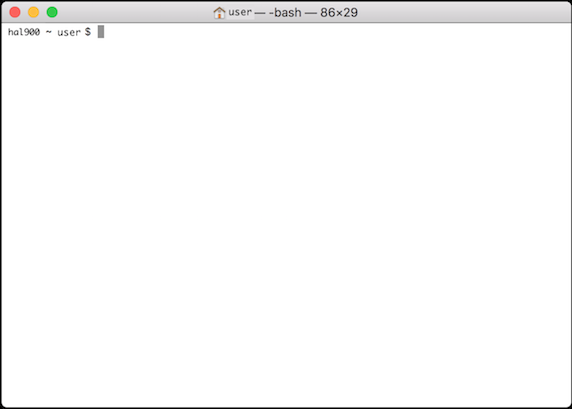 A MacOS terminal