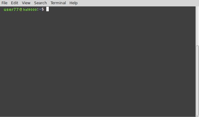 A Linux terminal